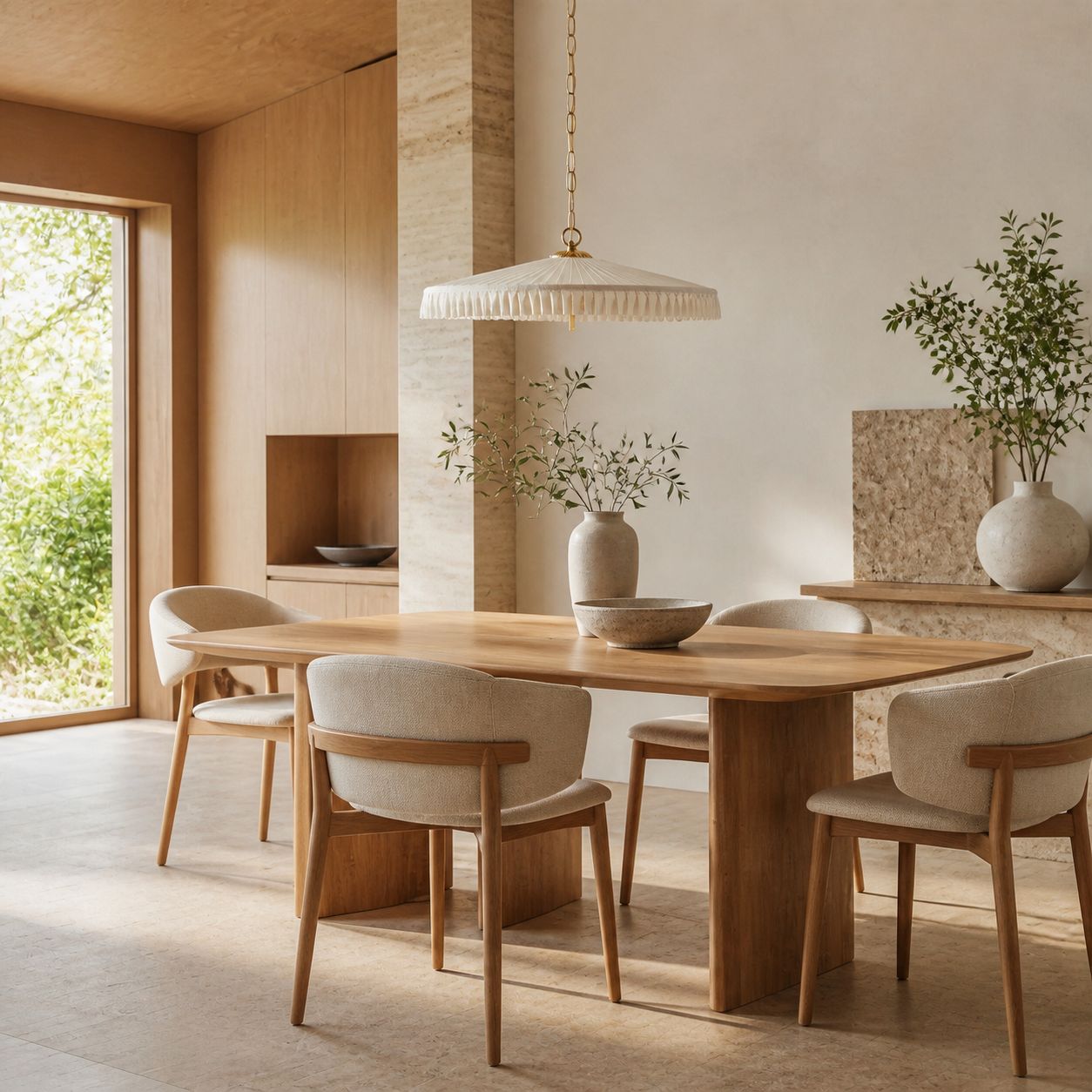 Savara Pleated Shade Pendant - Modern Silk-Inspired Hanging Light for Dining