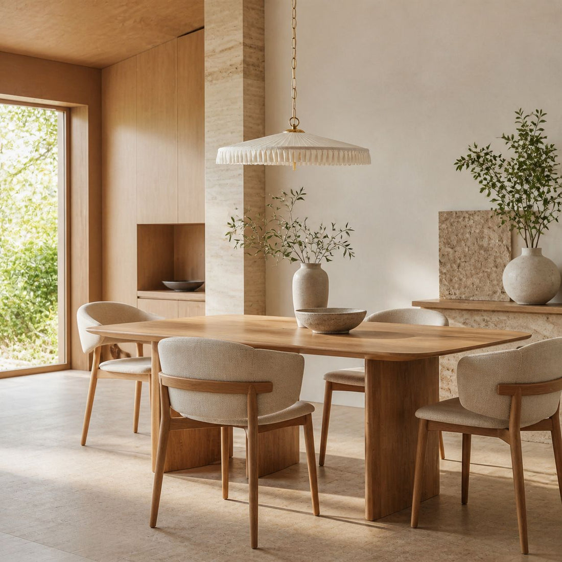 Savara Pleated Shade Pendant - Modern Silk-Inspired Hanging Light for Dining