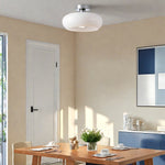 Load image into Gallery viewer, Retro Brass Bauhaus Glass Disc Ceiling Lamp
