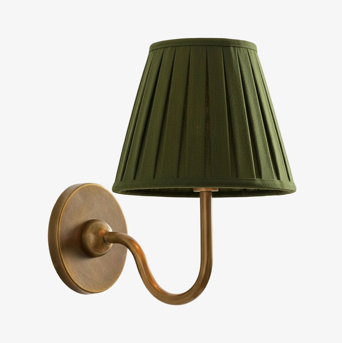 Luvora Vintage Pleated Shade Wall Lamp - Modern Brass Linen Wall Lighting