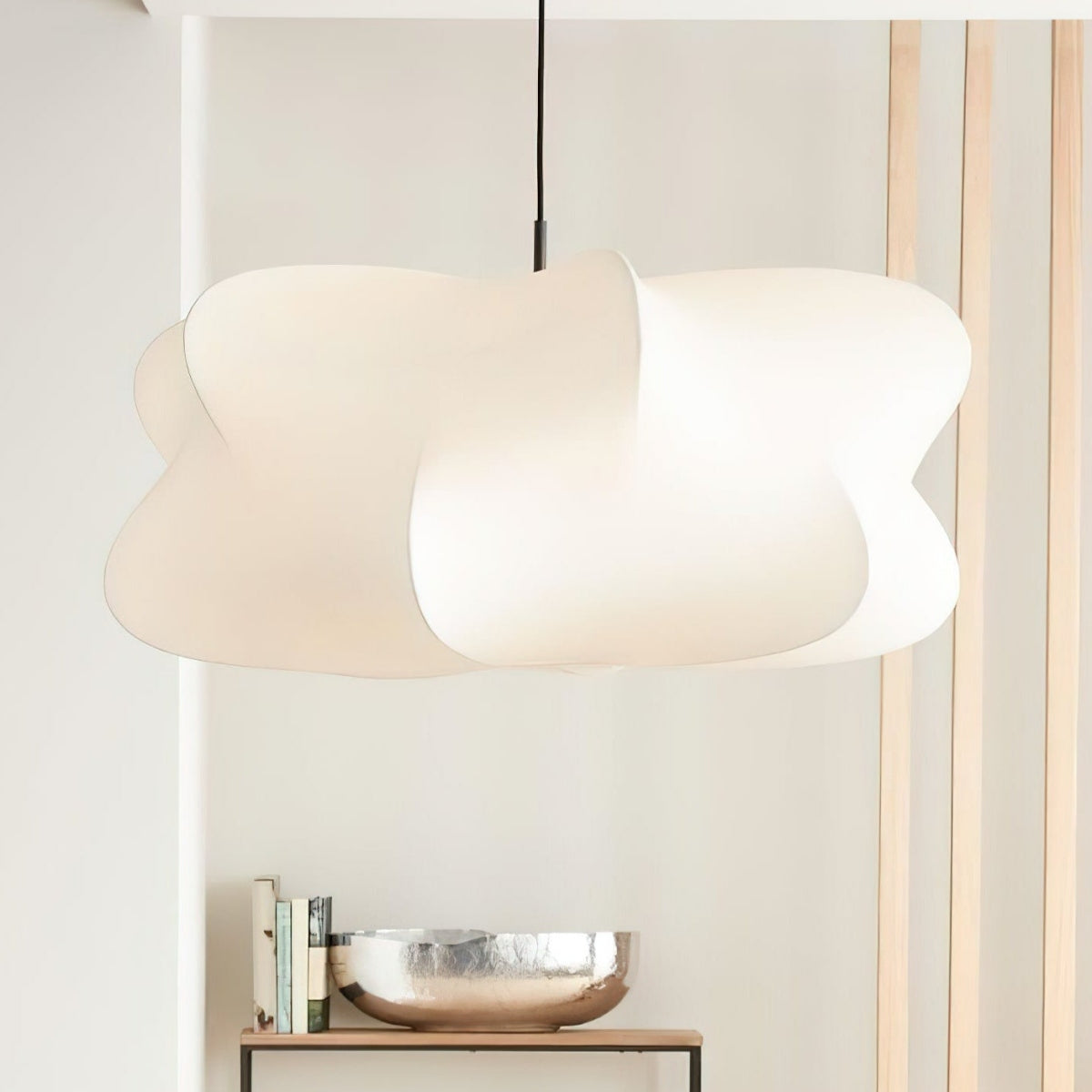 Modern Cirrus Cocoon Pendant Light – Silk Cloud Lamp in Wabi Sabi Style