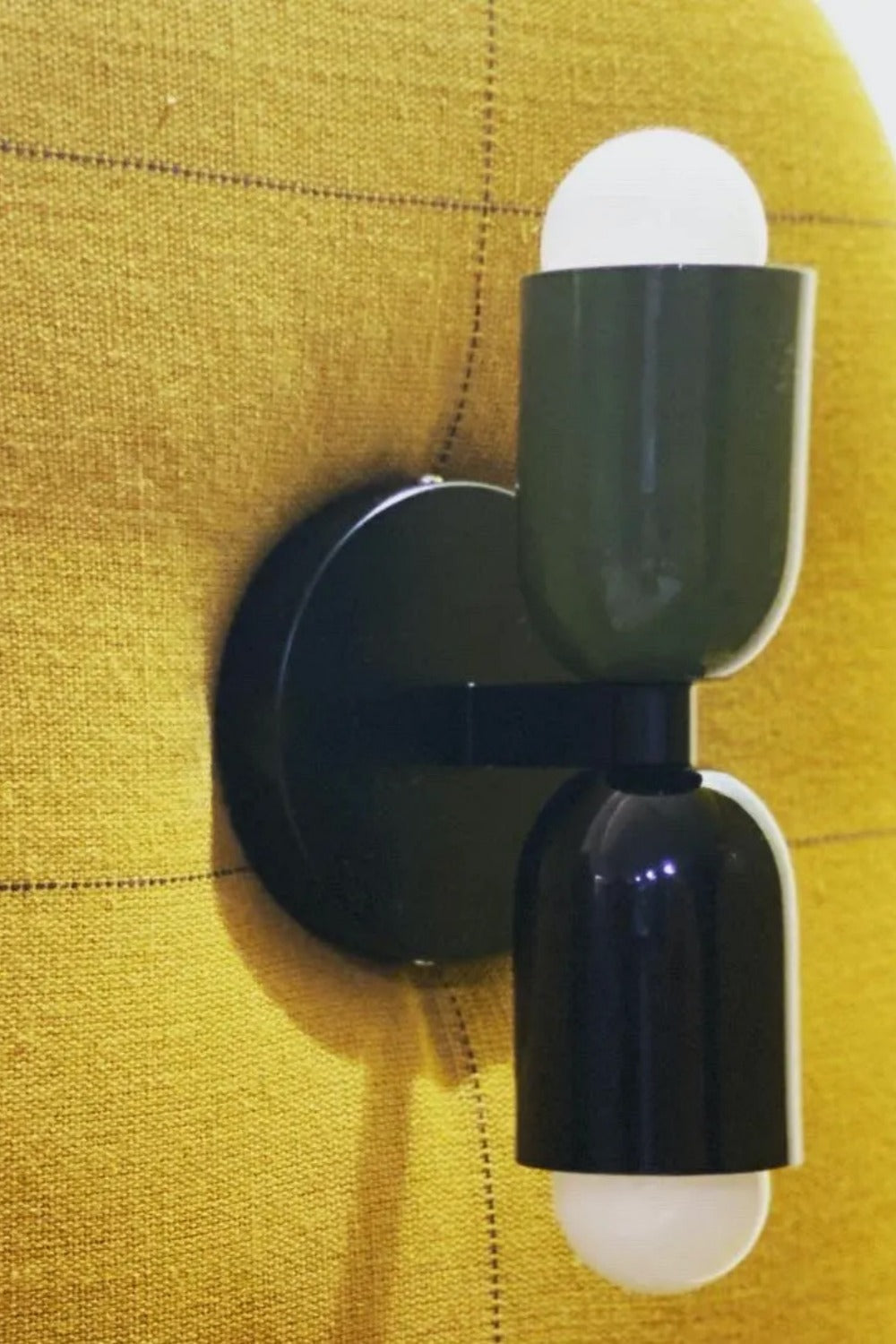 Double head macaroon color up and down wall sconce