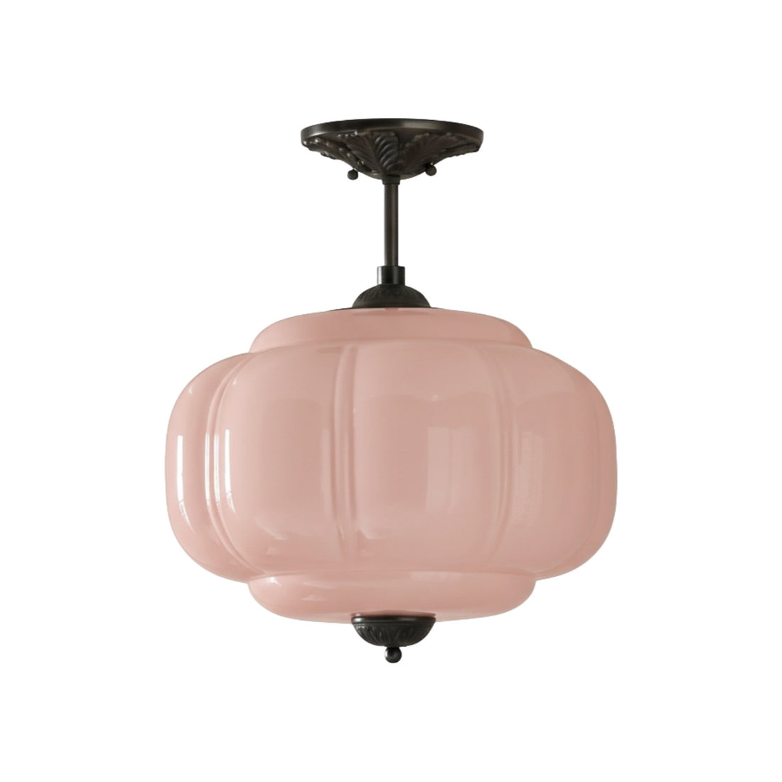 Antique Brass Green Glass Eloise Pendant Light