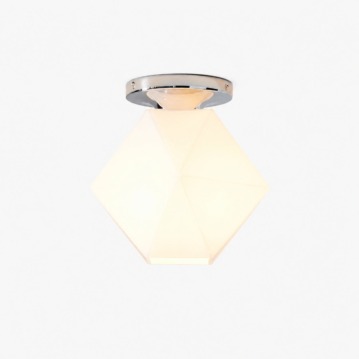 Talvior Sculptural Flush Mount Ceiling Light – Faceted Glass for Modern Interiors