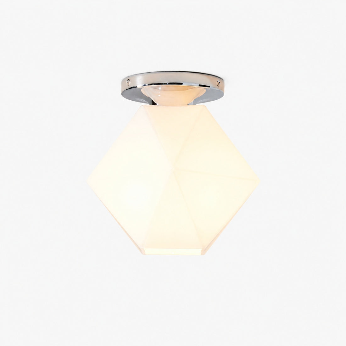 Talvior Sculptural Flush Mount Ceiling Light – Faceted Glass for Modern Interiors