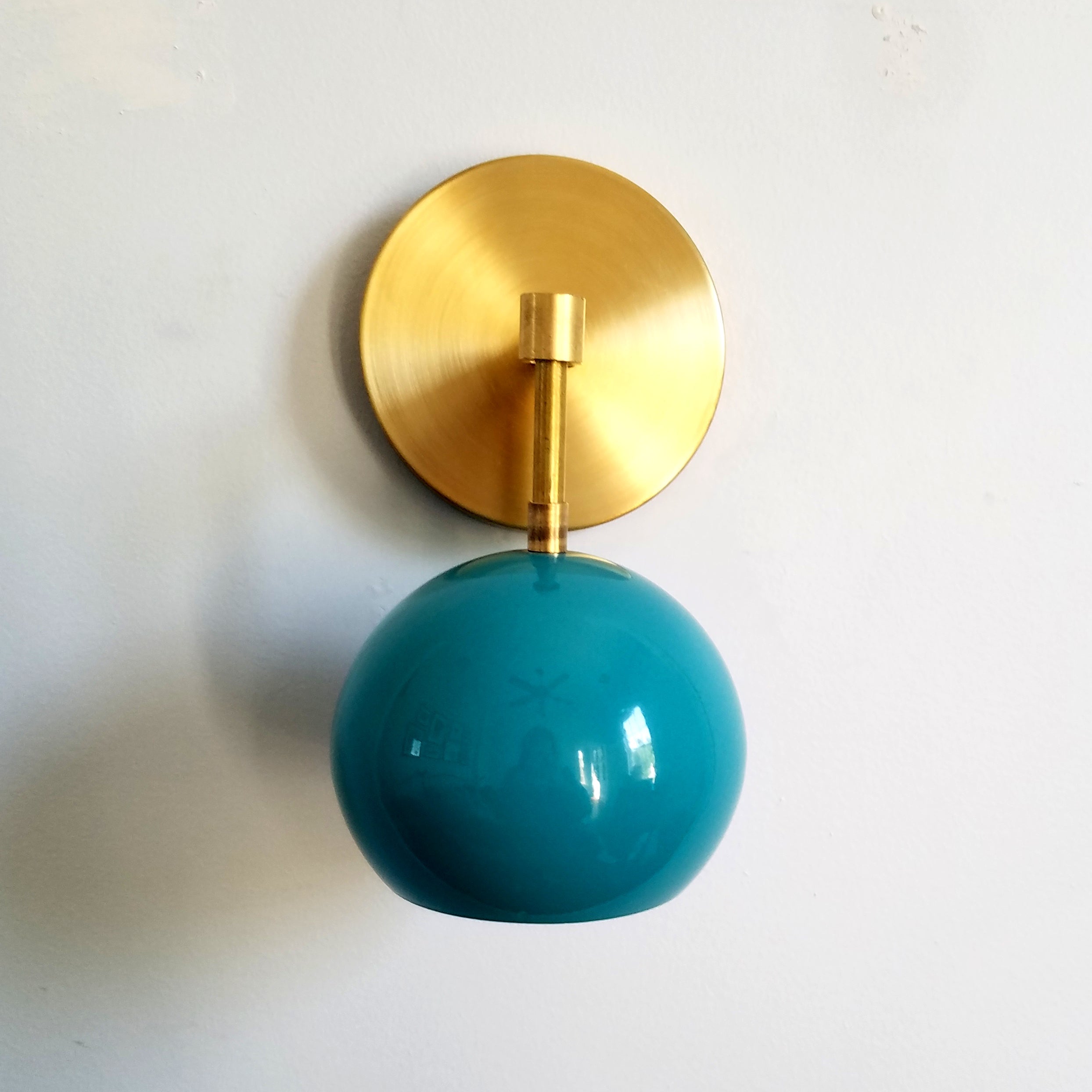 Modern Stylish Navy Globe Accent Wall Sconce