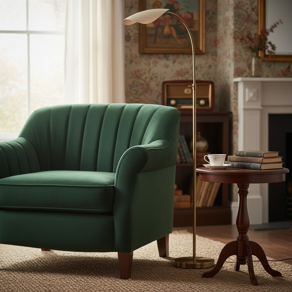 Shella Artistic Floor Light – Elegant Arched Design for Bedroom or Living Room