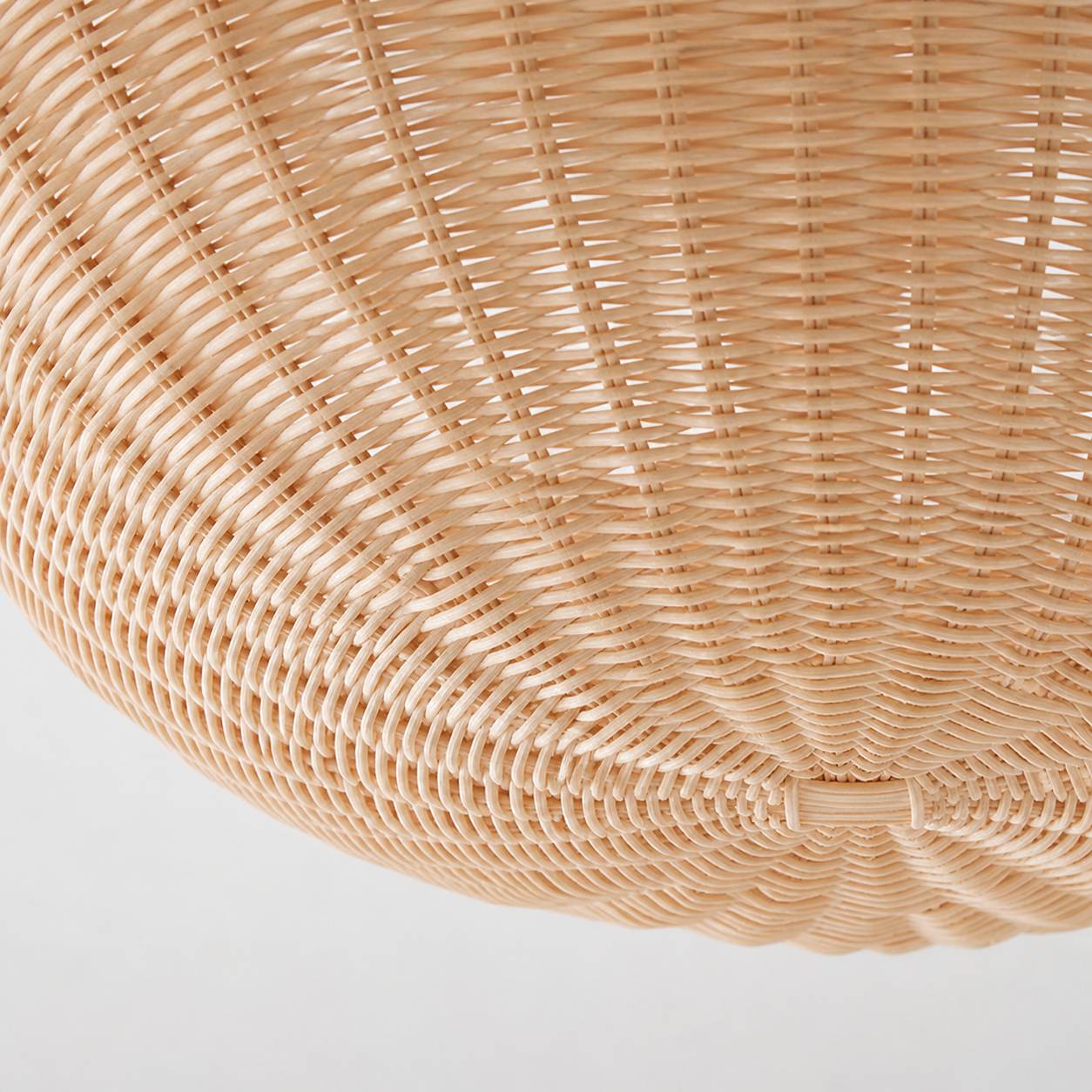 Olvara Rattan Bubble Flush Mount - Chic Ceiling Lamp for Home