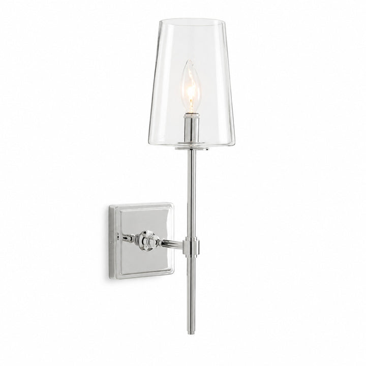 Derlina Multi-Head Candlestick Clear Glass Wall Lamp – Retro Metal Sconce
