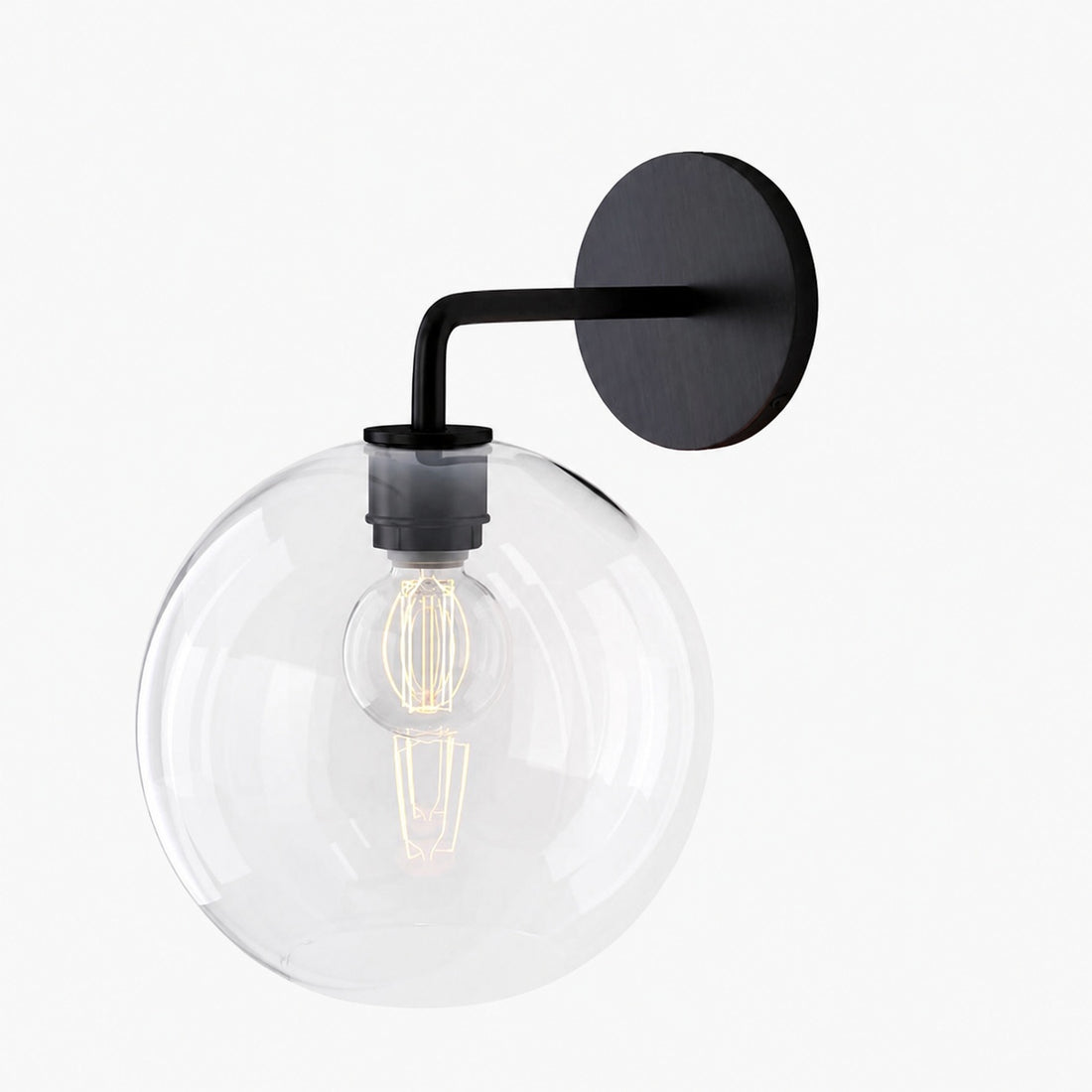 Selvion Artistic Globe Sconce Light - Handcrafted Glass Sculptural Wall Fixture