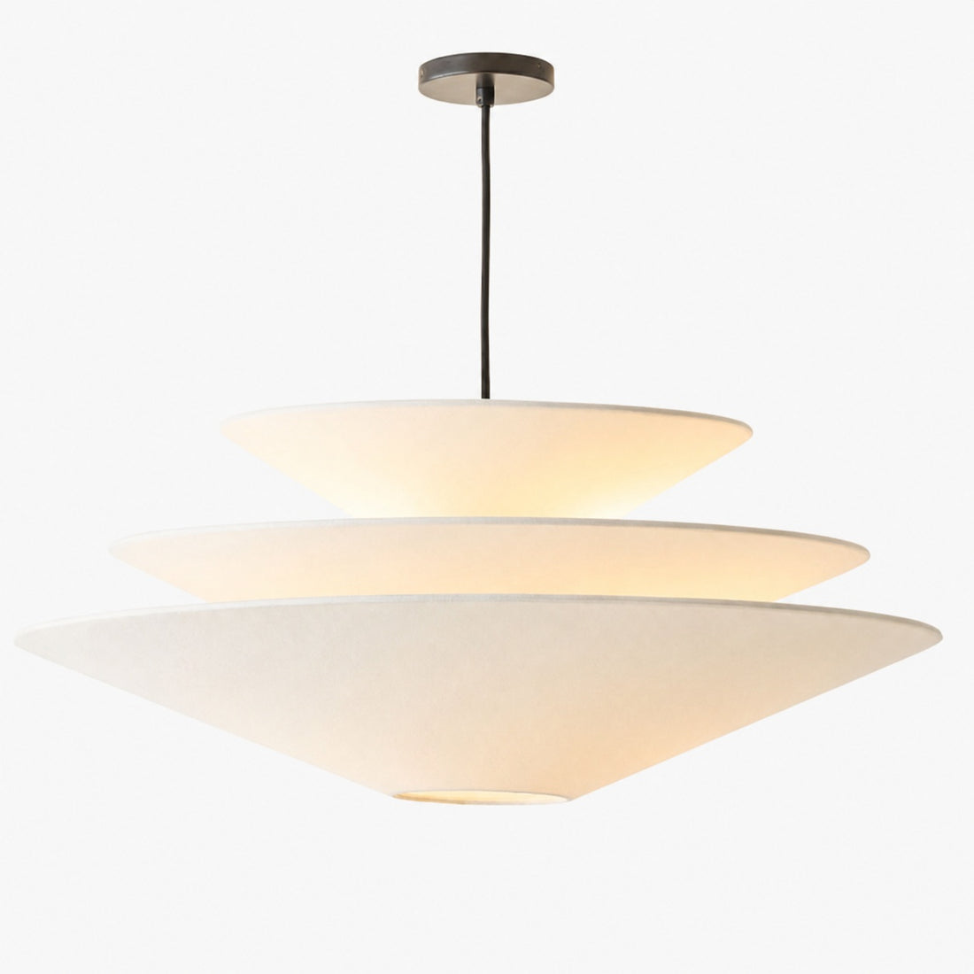 Solivara Pendant – Linen Pendant Light – Layered Shade