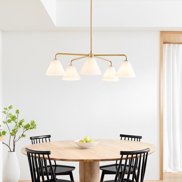 Conica Sculptural 5-Light Cone Chandelier - Modern Glass Lighting for Home