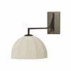 Lumarys Swing-Arm Sconce – Sculptural Linen Shade Wall Lamp in Organic Style for Living or Bedroom