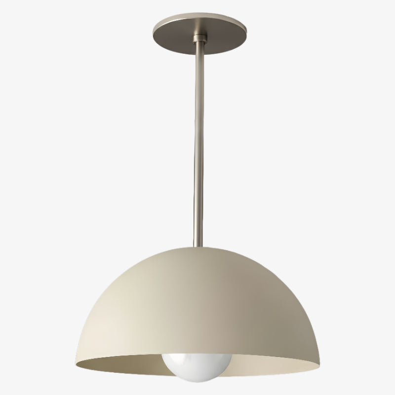Metio Dome Neutral Dome Pendant - Modern Metal Accent Lighting