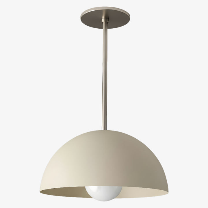 Metio Dome Neutral Dome Pendant - Modern Metal Accent Lighting