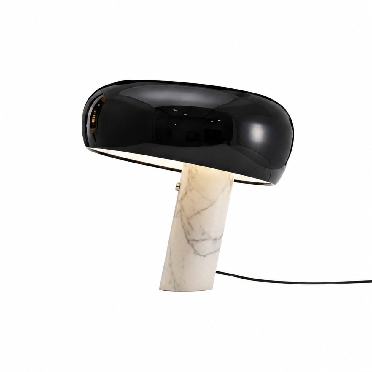 Slantia Amusing Ploy Table Lamp - Glass Shade and Marble Base Design for Living Room or Bedroom N45