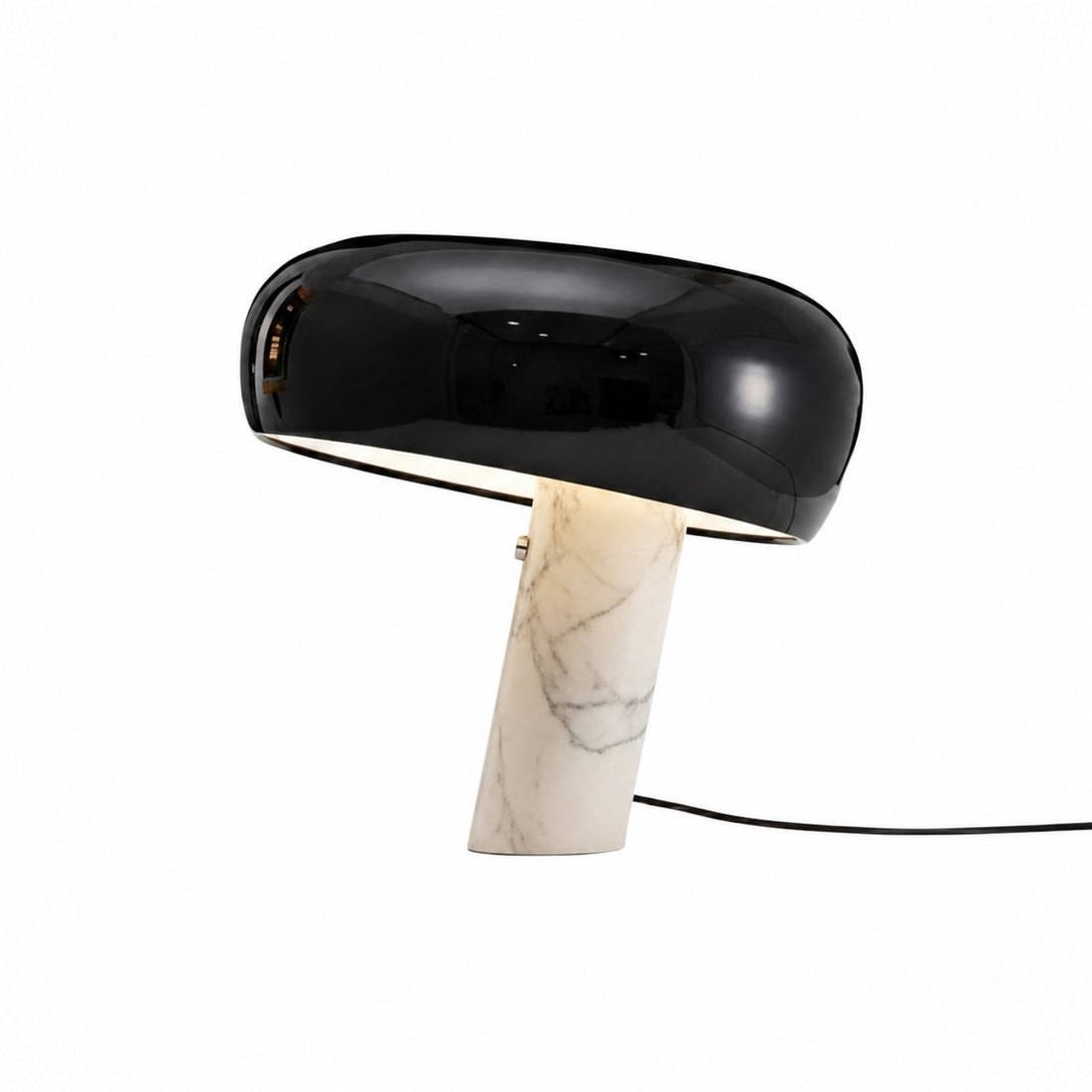 Slantia Amusing Ploy Table Lamp - Glass Shade and Marble Base Design for Living Room or Bedroom N45