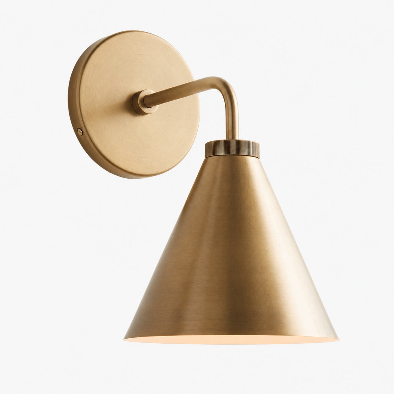 Korvi Iron Tapered Sconce Light - Wall Fixture in Black or Brass