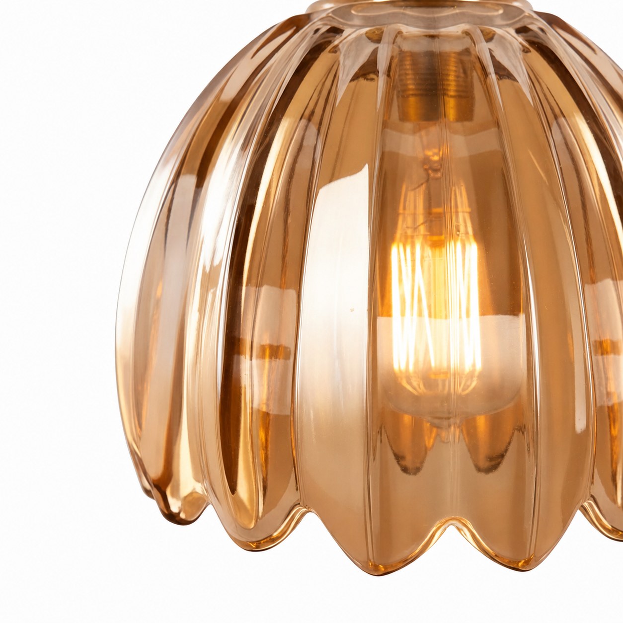 Blossix Elegant Art Pendant Lamp - Glass Flower Shade Design for Living or Dining Room N24