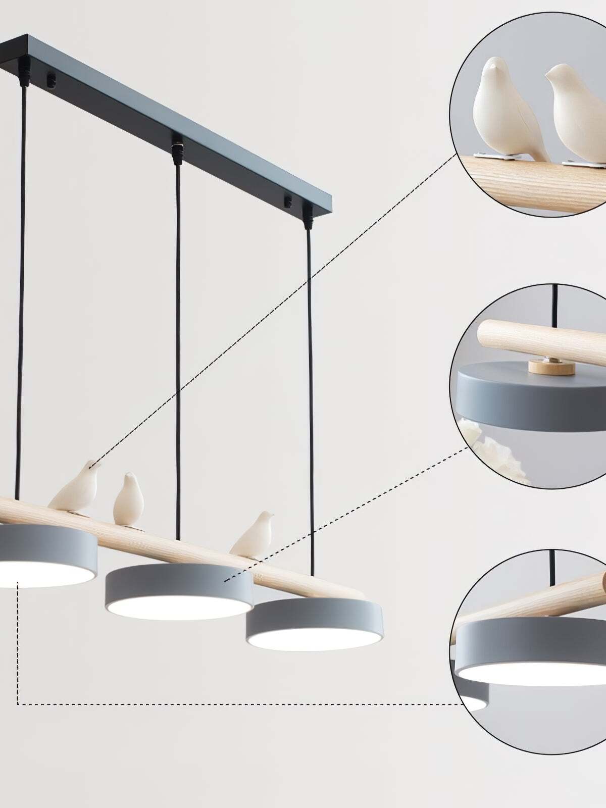 Creative Branch Bird Shaped Pendant Lamp