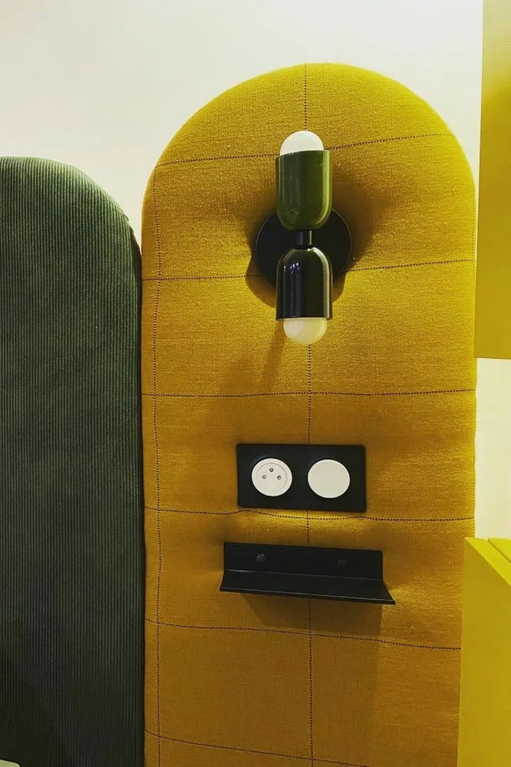 Double head macaroon color up and down wall sconce