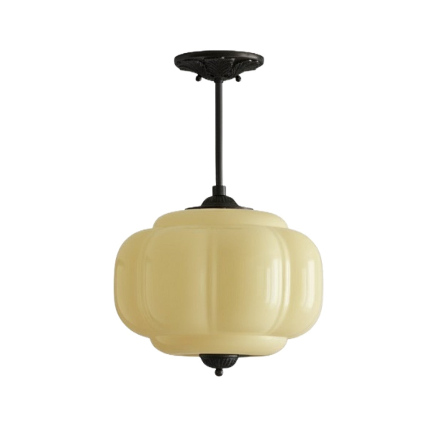 Antique Brass Green Glass Eloise Pendant Light