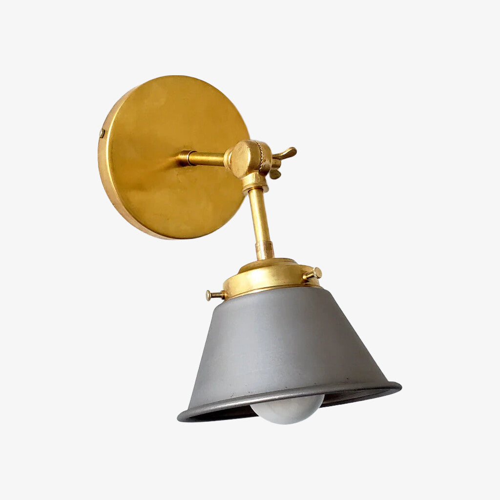 Modern Cone With Elegant Swivel Mechanism Brass Wall Lamp
