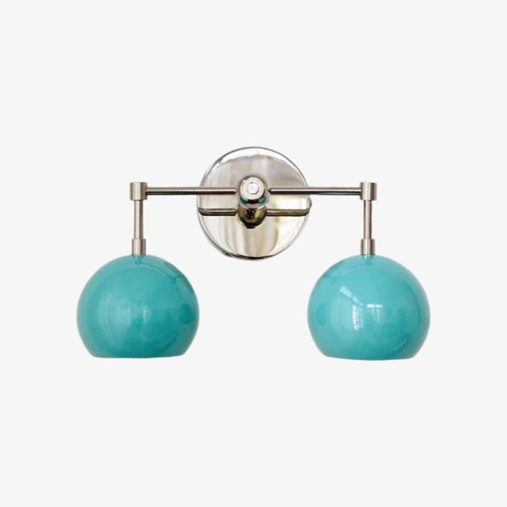 Navy Wall Light - Double Ball Bath Vanity Mirror Wall Sconce