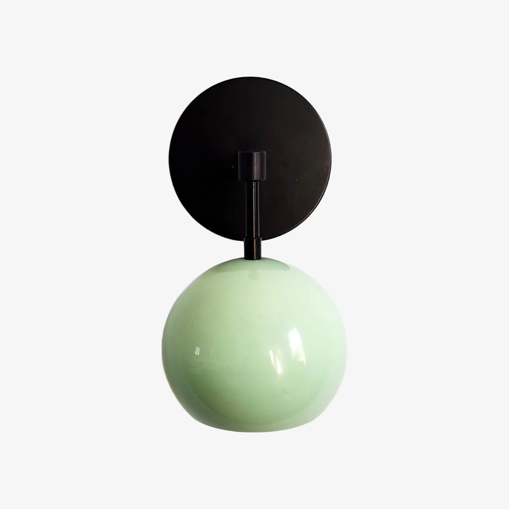 Vintage Inspired Spring Green Globe Wall Sconce