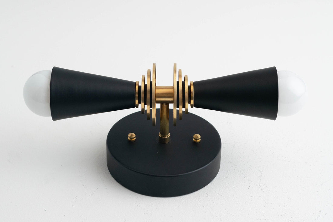 Pyralis Cone Adjustable Vertical & Horizontal Art Deco Lamp – Vanity & Living Room Accent