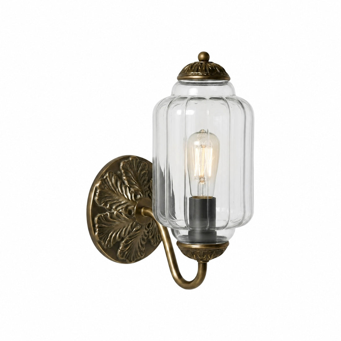 Eloise Brass Wall Sconce – Elegant Milk Glass Vintage Lighting