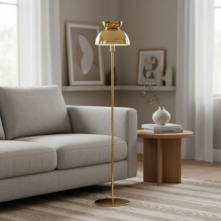 Aurelia Nordic Sculptural Floor Lamp – Minimalist Metal Standing Light for Living Room or Bedroom