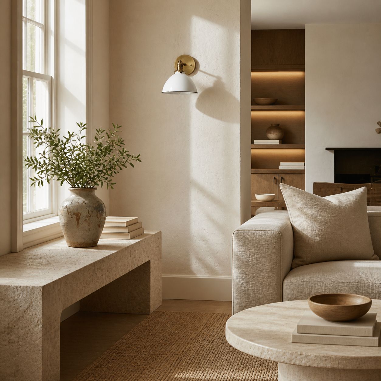 Conique Metal Wall Sconce - White Metal Shade - Industrial Modern Lighting