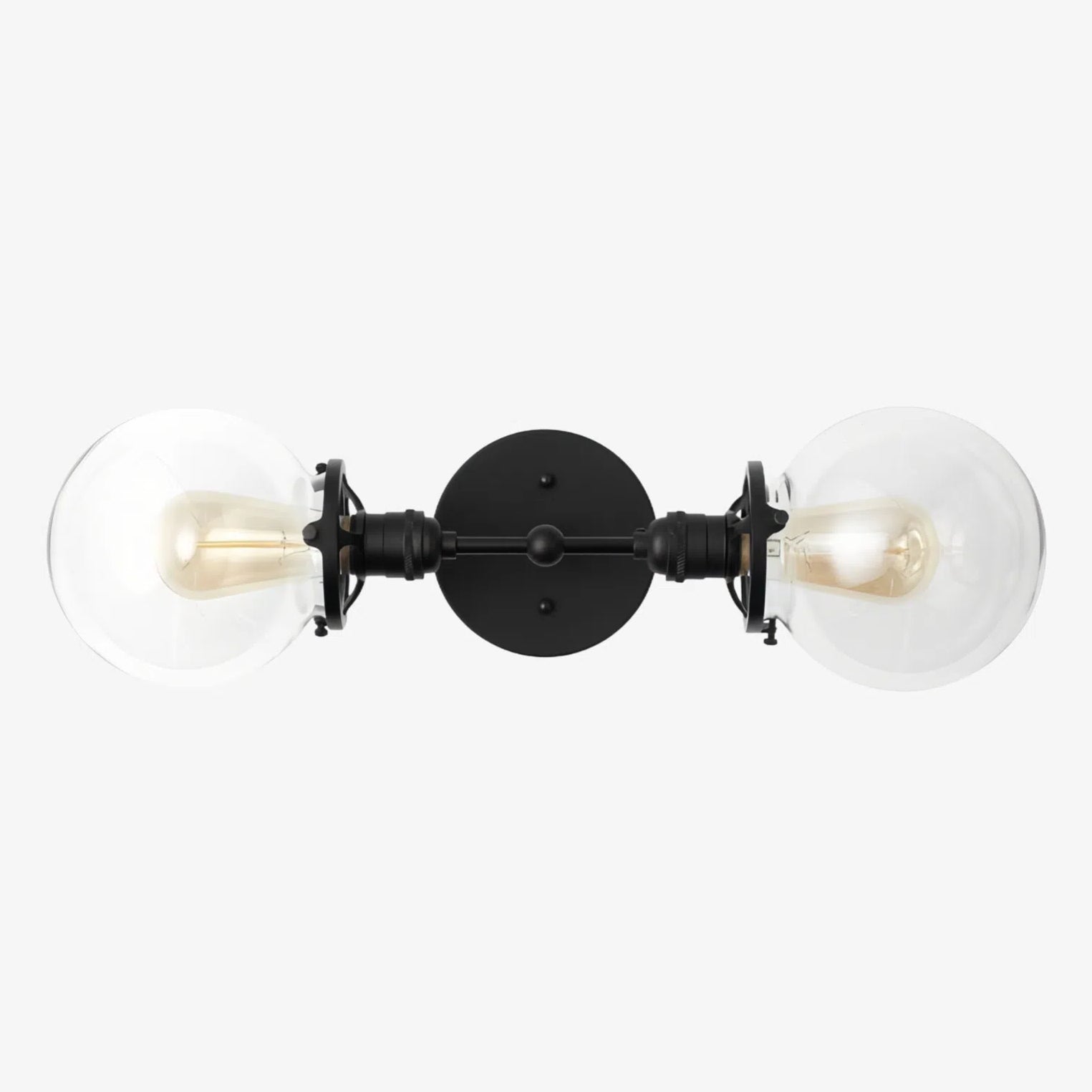 Lumio Globe Industrial Vanity Lighting- Modern Double Globe Wall Light