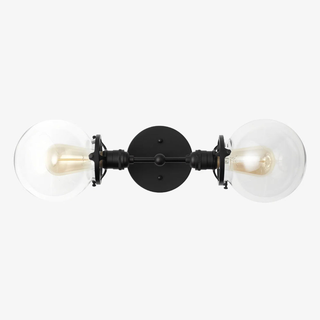 Lumio Globe Industrial Vanity Lighting- Modern Double Globe Wall Light
