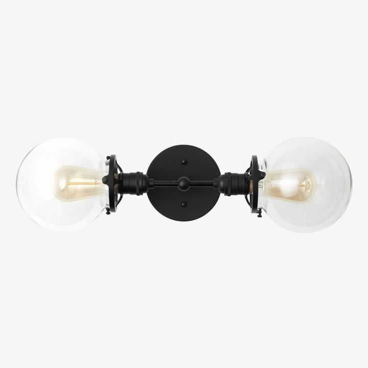 Lumio Globe Industrial Vanity Lighting- Modern Double Globe Wall Light