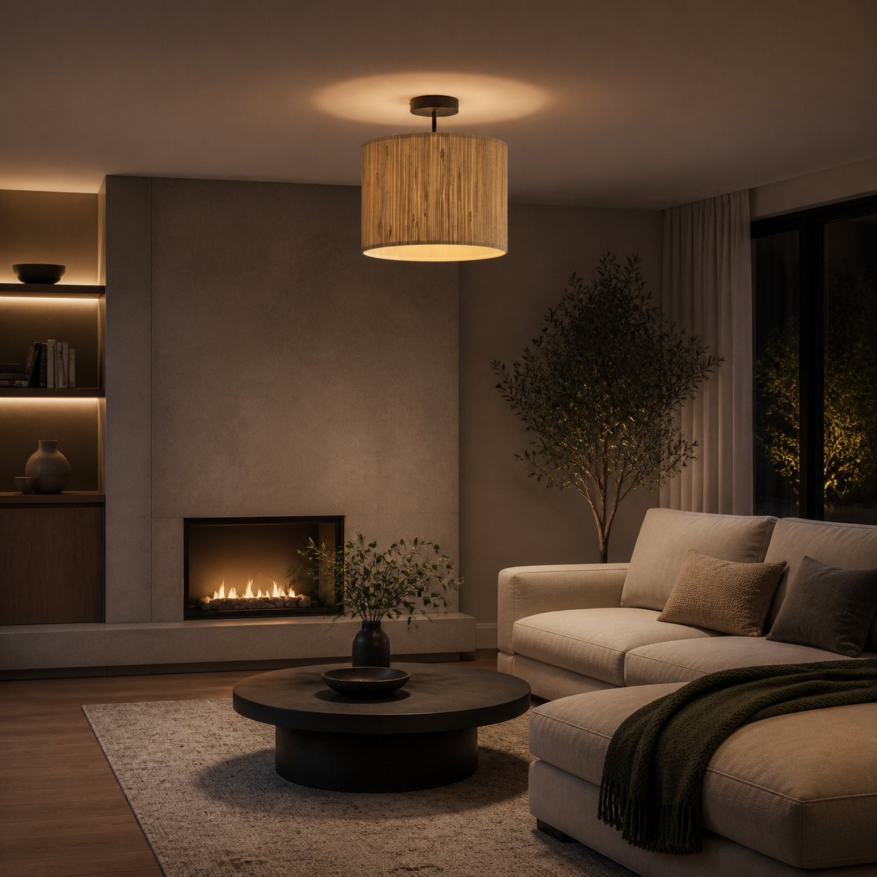 Oceorion Semi-Flush Ceiling Light Elegant Finish - Contemporary Industrial Style for Kitchen Lighting