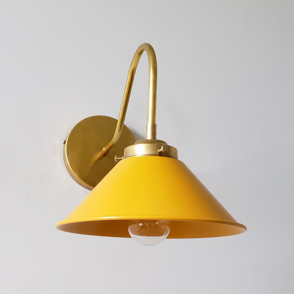 Curved Arm Wall Sconce - Accent Lighting For Bedroom & Hallway