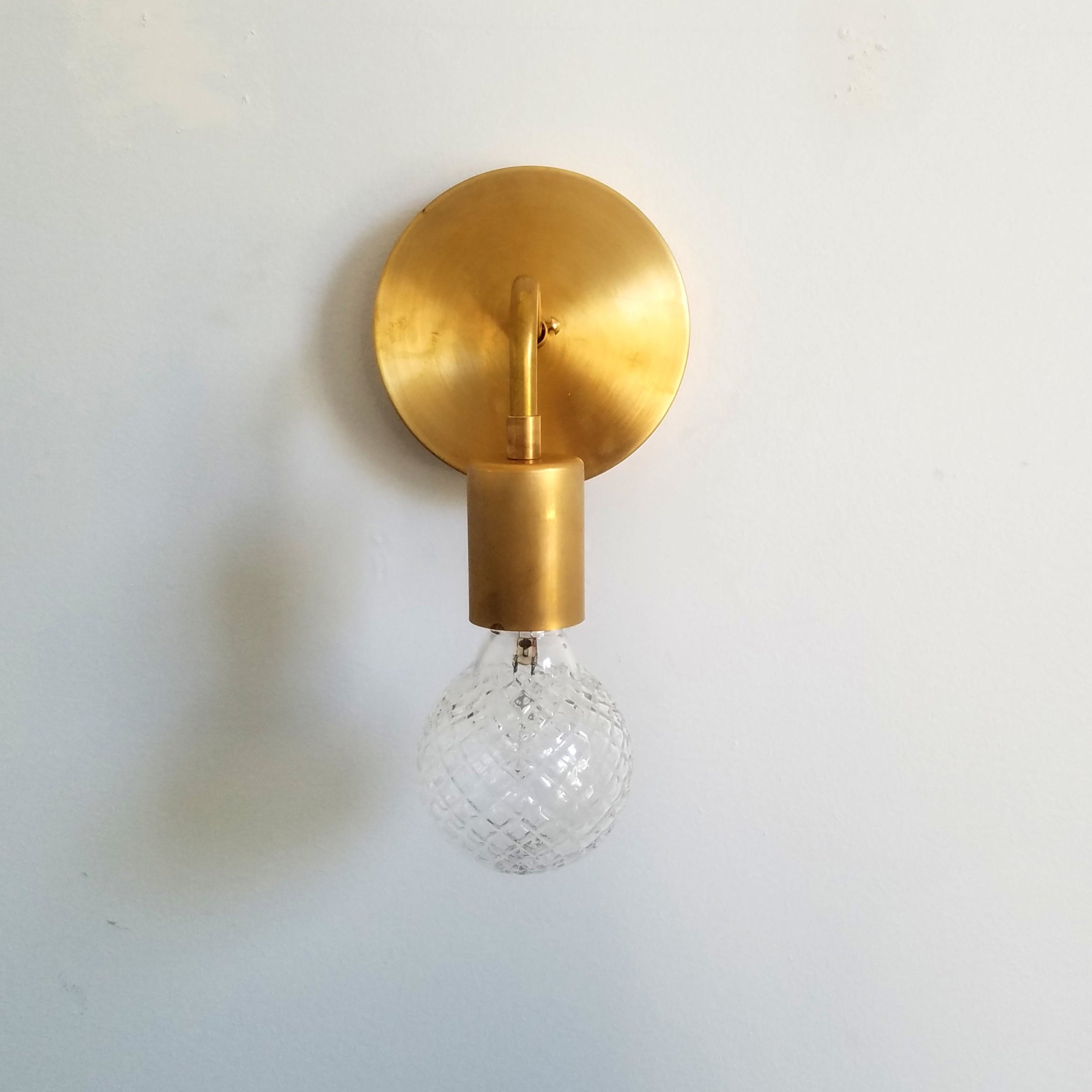 Boho Brass Wall Sconce - Colorful Accent for Bedroom & Hallway Spaces