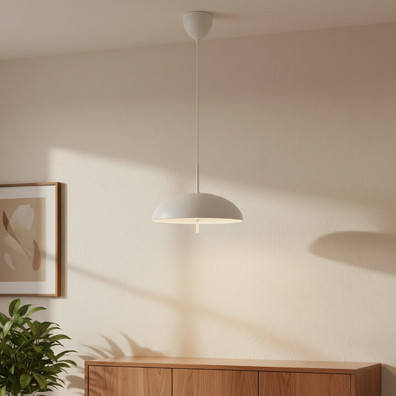 Aurelia Pendant Lamp - Sculptural Metal Frame with Sleek Shade for Dining and Entry