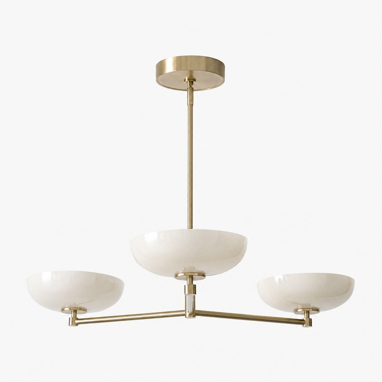 Vega Glass Mid-Century Modern Globe Chandelier with Glass Shades for Dining Room and Kitchen Island