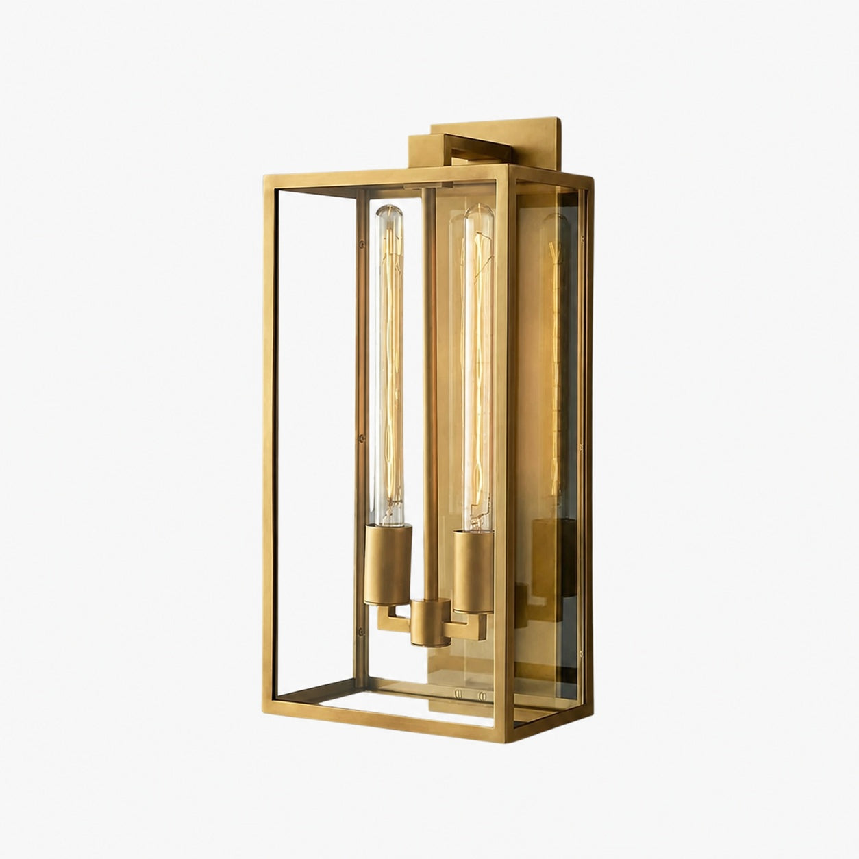 Classic Beckman Vintage Wall Sconce - Steel & Glass Linear Design