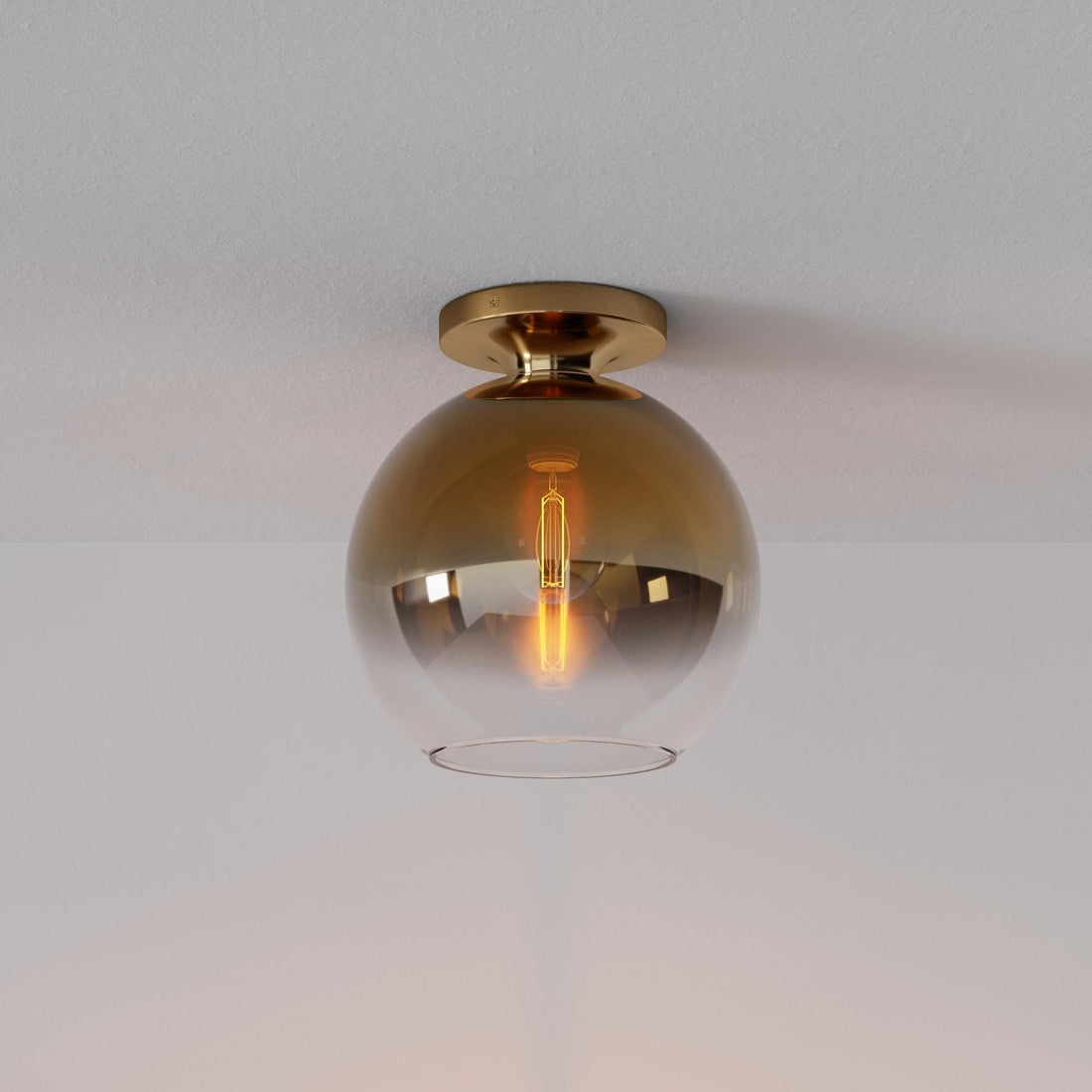 Selvion Modern Globe Pendant Light - Damp-Rated Bathroom Lighting - Luxe Glass Shade