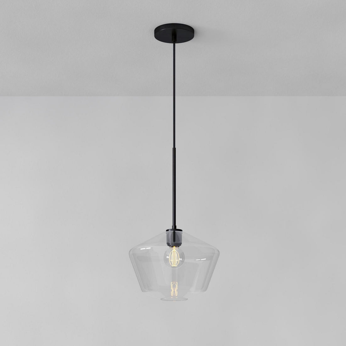 Merin Transparent Glass Sculpture Geometric Chandelier