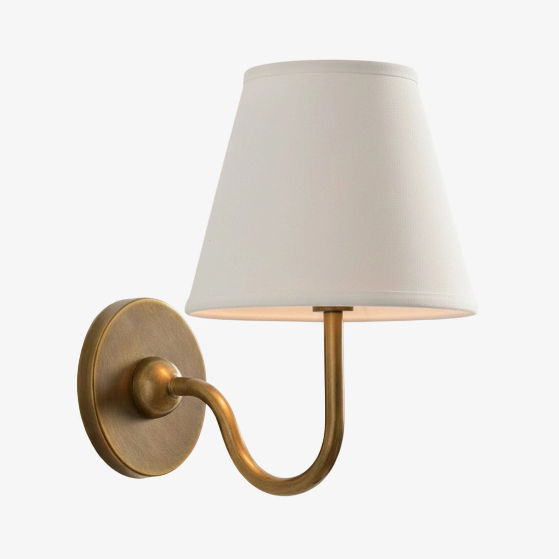 Luvora Vintage Pleated Shade Wall Lamp - Modern Brass Linen Wall Lighting