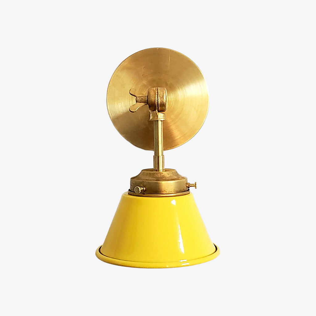 Modern Cone With Elegant Swivel Mechanism Brass Wall Lamp
