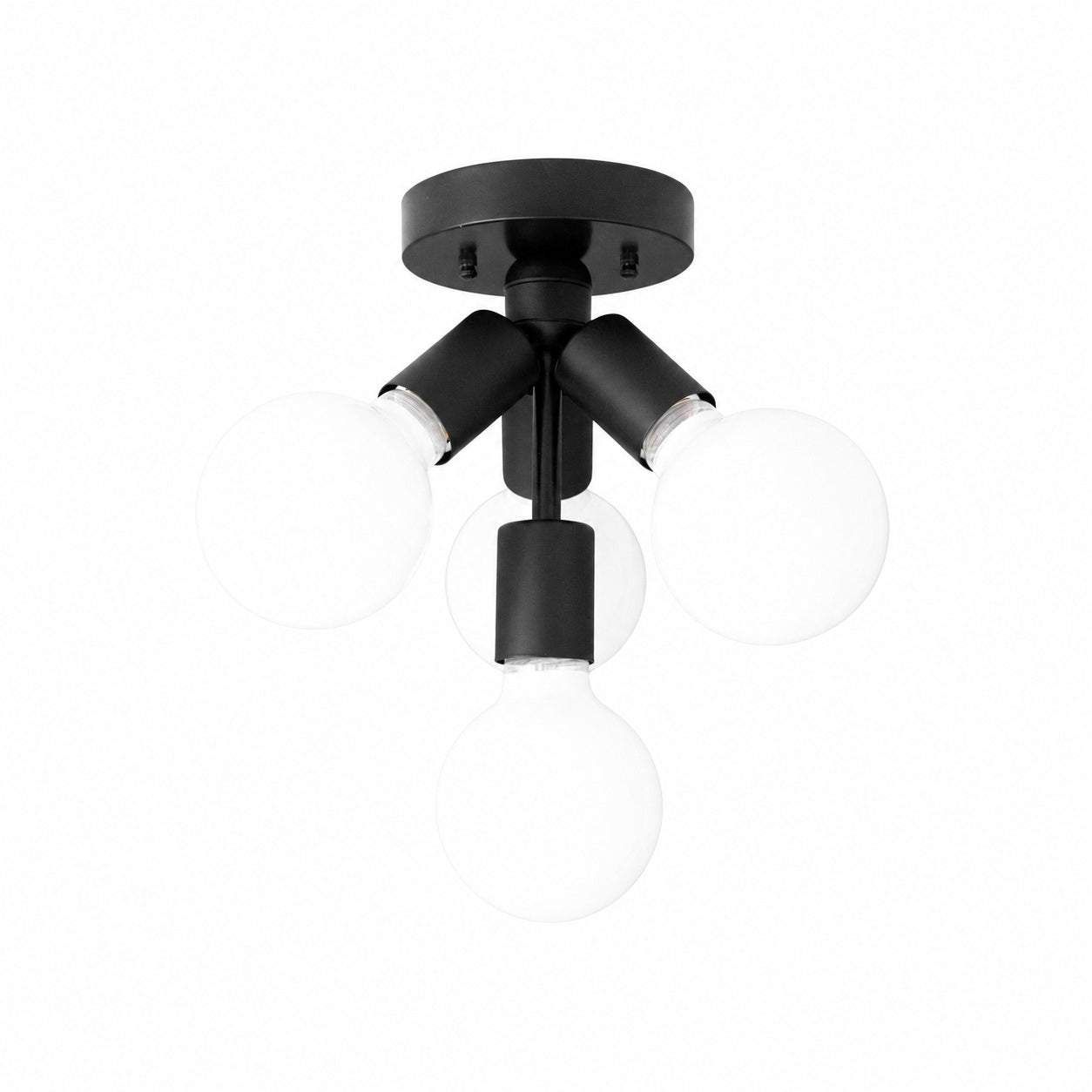 Glorica Glass Flush Mount Light - Globe Ceiling Fixture Modern