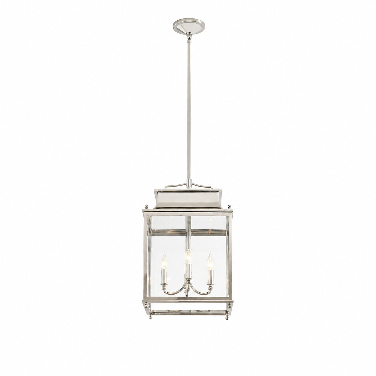 Yolvira Modern Outdoor Lantern Pendant - Metal Hanging Light for Exteriors
