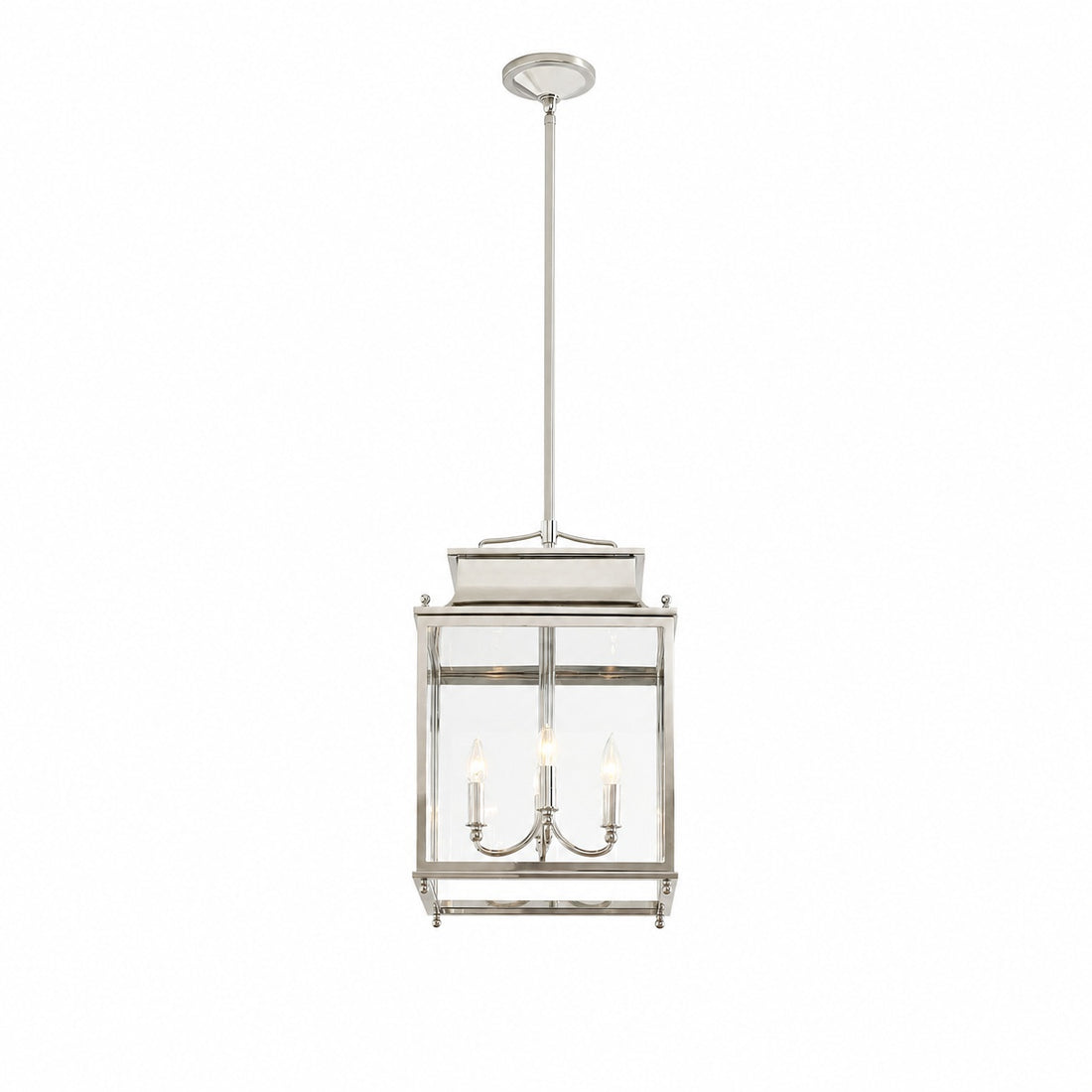 Yolvira Modern Outdoor Lantern Pendant - Metal Hanging Light for Exteriors