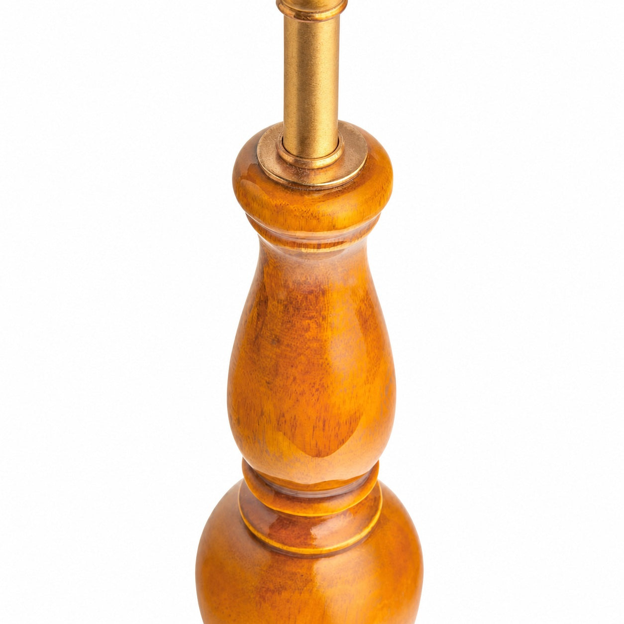 Grainora Table Lamp with Wooden Grain Base – Fabric Lampshade for Living Rooms
